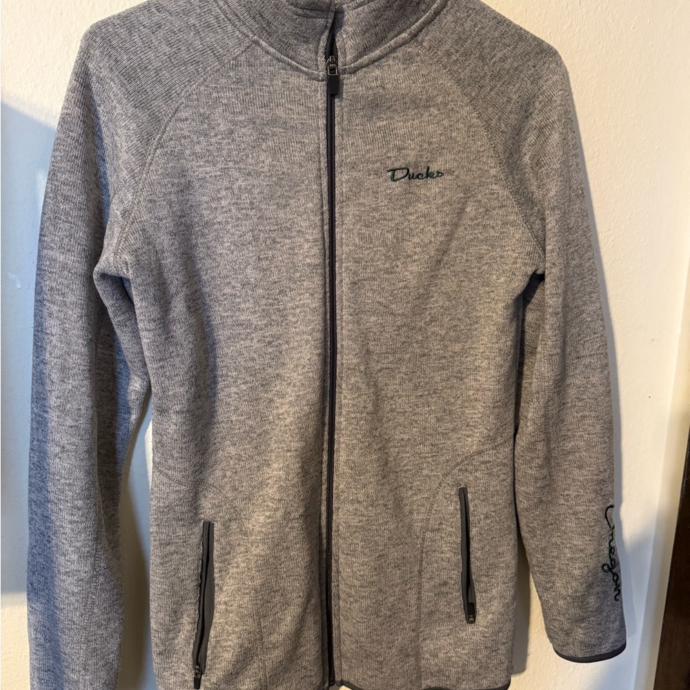 Gray Oregon Ducks Zip-Up Jacket